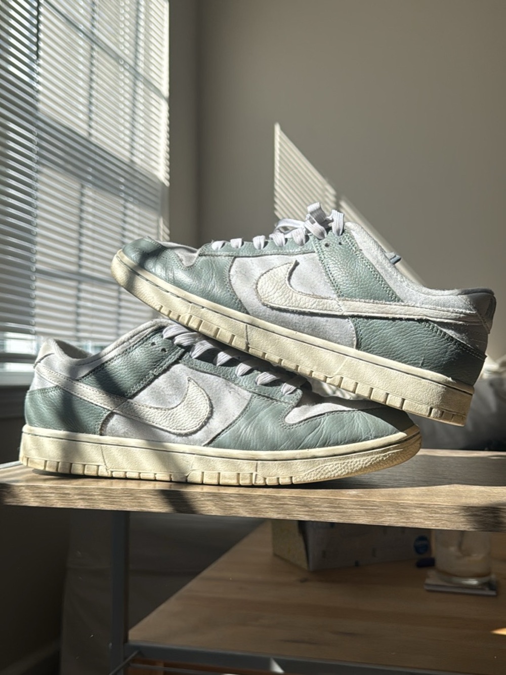Nike Dunk Men’s Sneakers in Sage Green and White